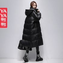 Duck Duck 2023 Winter new down womens dress Long style Knee Bread Korean version Clothing Temperament Fashion Loose Jacket