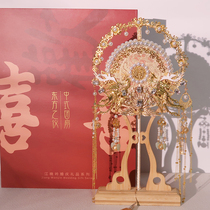 Bride Group Fan Wedding Diy Material Bag Wedding Ancient Wind Fan Chinese Style Show and Advanced Sensation Shade fan