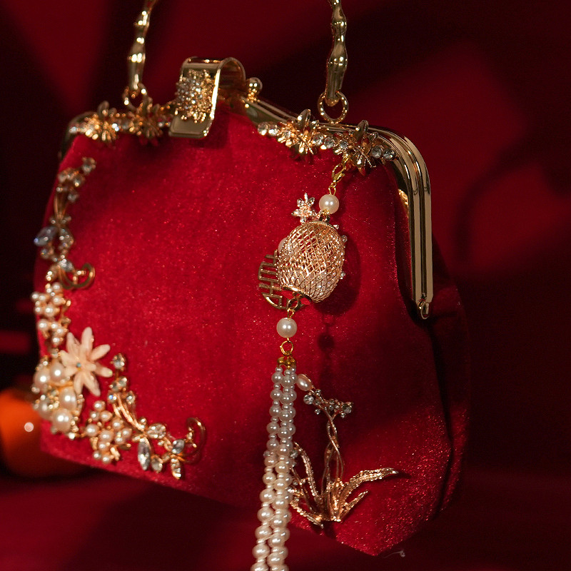 婚包新娘结婚包包新中式小众手提包婚礼国风高级红色旗袍订婚女包,淘宝优惠券,粉丝福利购,淘宝优惠卷