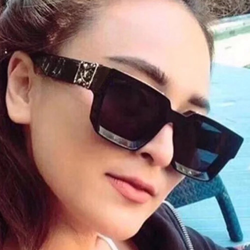 大框复古质感方框墨镜女小众个性宽边气质太阳镜时尚街拍黑超眼镜 - 图1