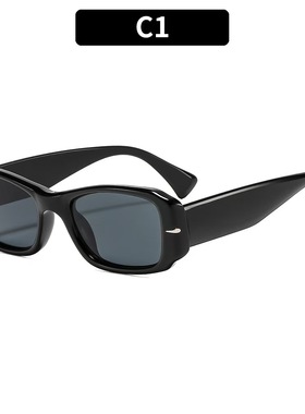 辣妹小框复古米钉绿色太阳镜装饰