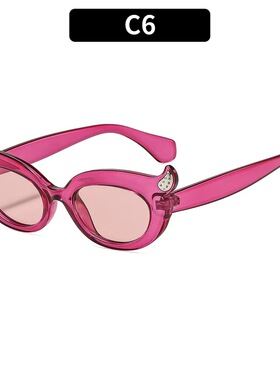 少女可爱恶魔角猫眼个性太阳眼镜