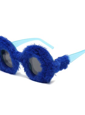 抖音网红毛绒太阳眼镜可爱搞怪