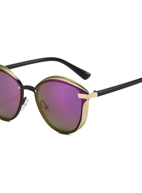 跨境新款时尚蓝色太阳眼镜女ins