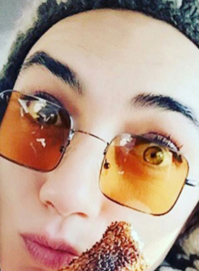 墨镜小方框网红同款蓝色太阳眼镜