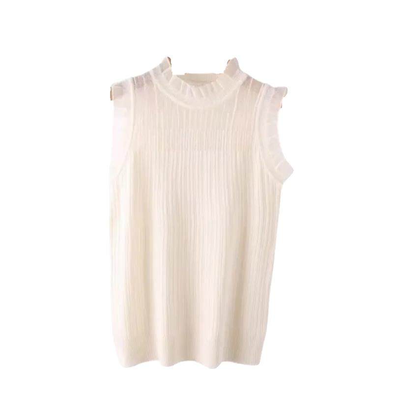 法式时尚花边领背心女秋冬网纱半高领打底衫假领蕾丝内搭无袖上衣,淘宝优惠券,粉丝福利购,淘宝优惠卷