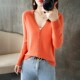 Off-season clearance spring and autumn new V-neck cashmere cardigan for women