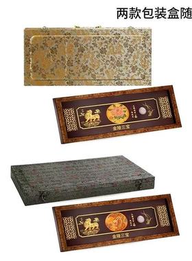 南京博物周边云锦雨花石金箔摆件