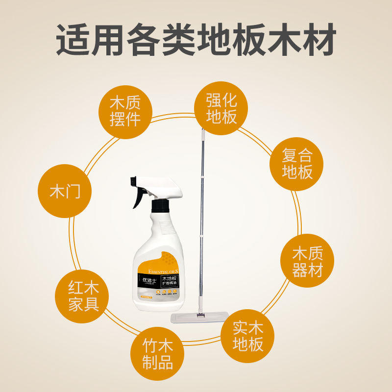 优洁士旗舰店优洁士木地板保养蜡复合实木地板精油液体专用打蜡油清洁剂家用1