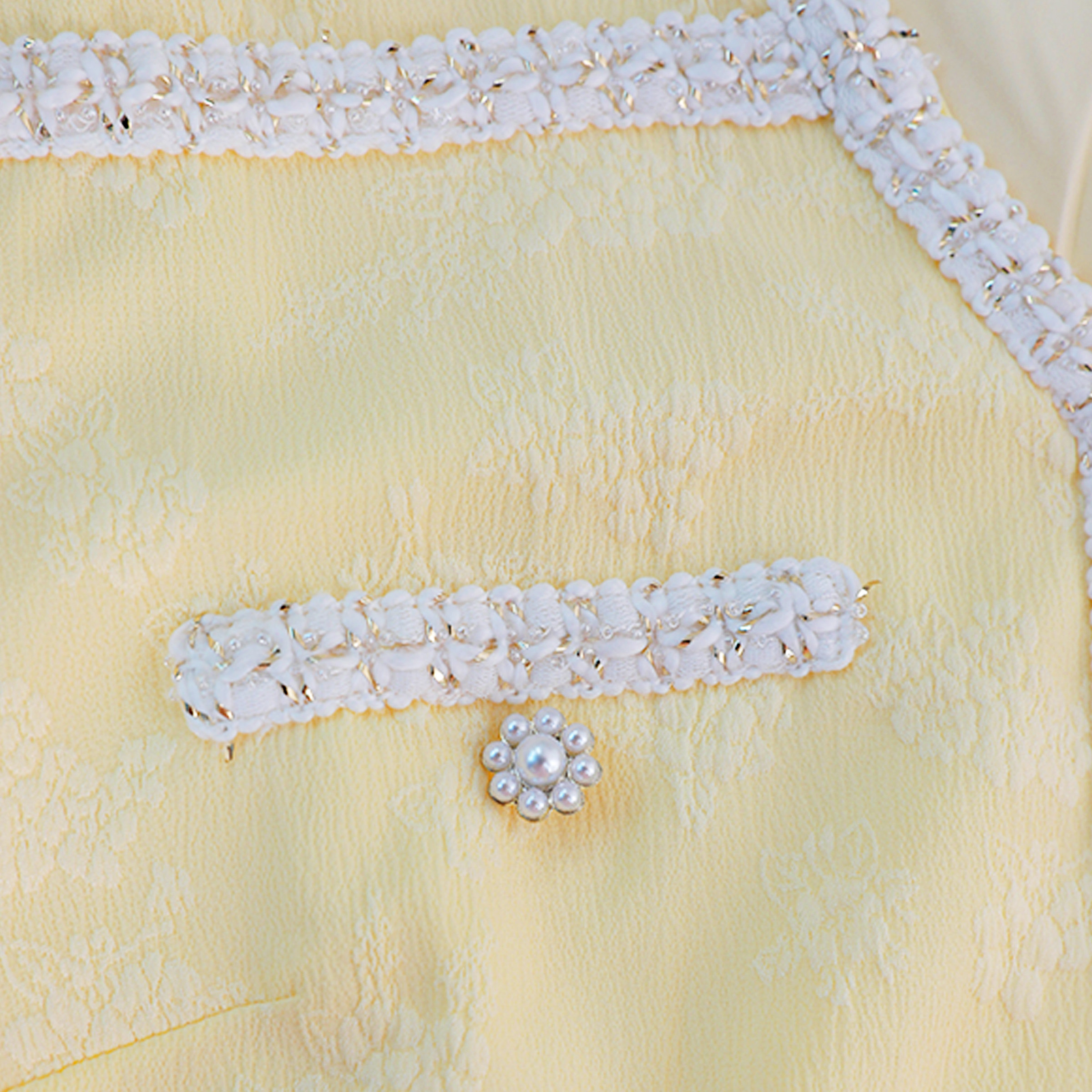 辣妈起义大码女装2025秋冬款胖MM淡黄V领提花香风连衣裙优雅气质