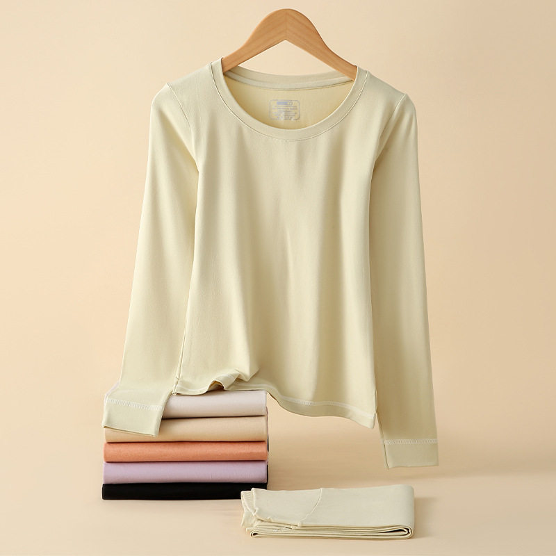 秋冬大码200斤热能裸感润肤衣女打底衫胖mm内搭保暖内衣轻薄套装,淘宝优惠券,粉丝福利购,淘宝优惠卷