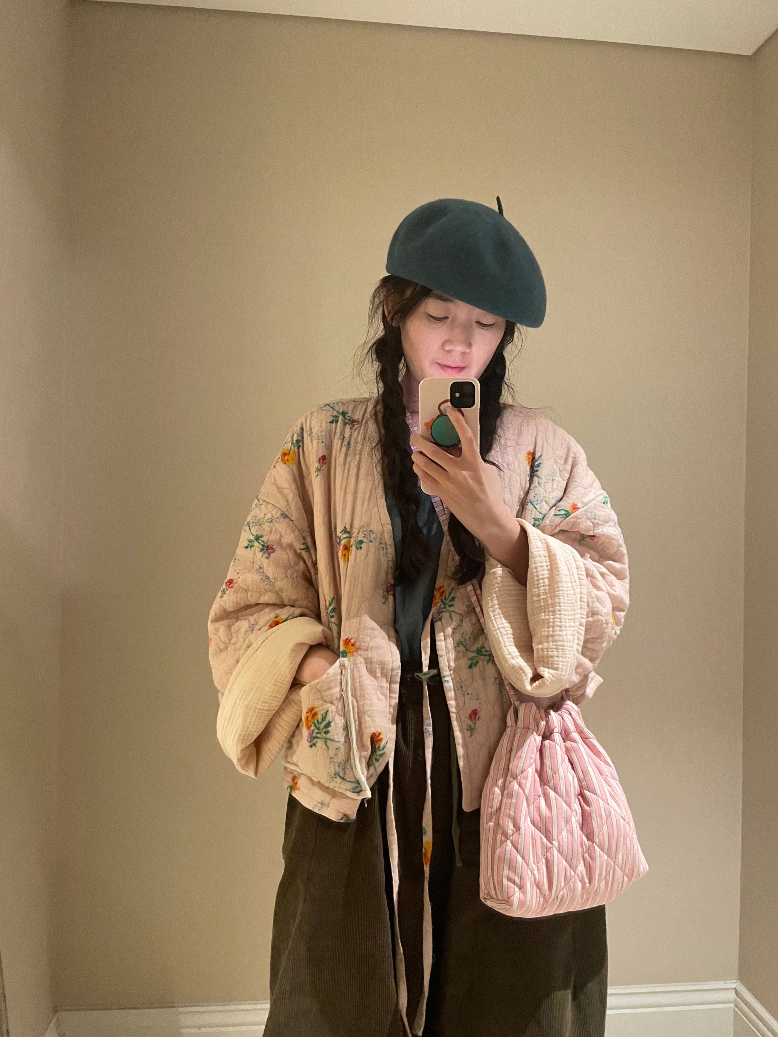 LittleChicThings粉色条纹抽绳可调节小棉包包百搭单肩斜挎女包,淘宝优惠券,粉丝福利购,淘宝优惠卷