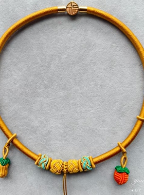 好事发生项圈宝宝抓周岁平安锁长命百岁不变形多挂款手工编绳项链