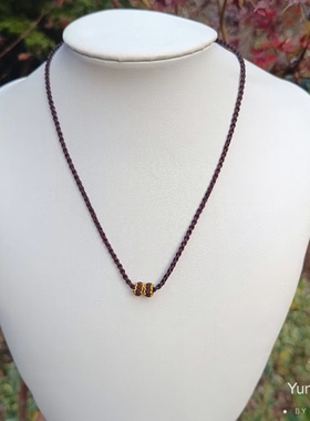 原创手工编织横穿项链吊坠绳