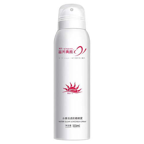 苗芳青颜水感清透防晒喷雾清爽隔离紫外线苗方清颜防晒霜乳男女士 - 图3