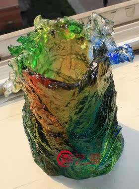 琉璃笔筒商务客户朋友实用纪念品