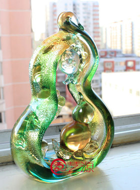 琉璃艺术品贺寿送领导家居装饰