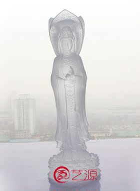 观音菩萨结缘镇宅保平安琉璃佛像