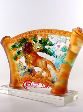 琉璃雄风酒柜客户生日礼品摆件