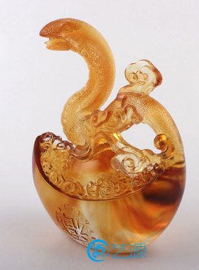 琉璃滚滚来属相生肖蛇贺岁工艺品