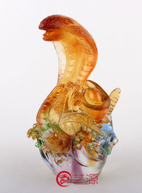 琉璃装饰品朋友礼物刻字生肖蛇