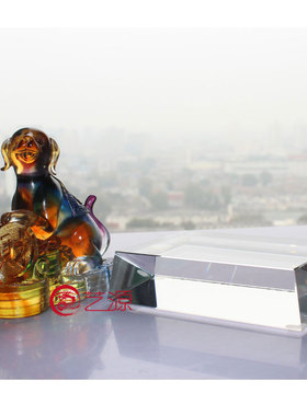 琉璃摆件创意商务礼品旺财狗