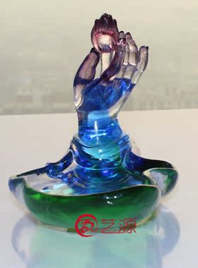 琉璃摆件镇宅玄关结缘保平安佛具