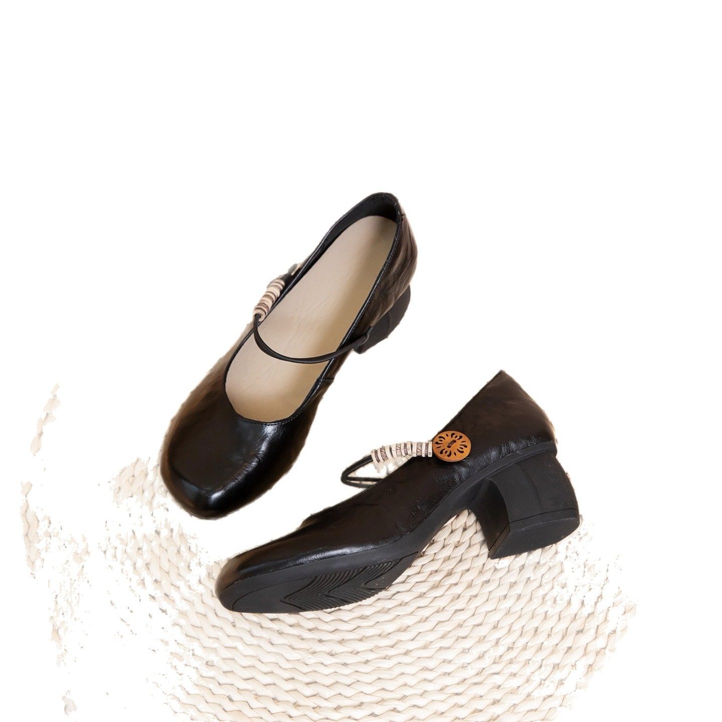 龍林2026坡跟妈妈鞋软底舒适真皮女鞋百搭玛丽珍女士单鞋雪地靴,淘宝优惠券,粉丝福利购,淘宝优惠卷