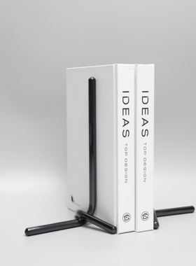 北欧金属黑色书档桌面装饰品摆件