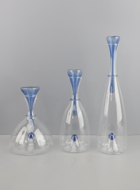 北欧简约玻璃透明醒酒具器皿创意彩色高档酒壶餐厅餐桌家居装饰品