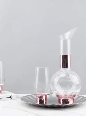 欧式创意玻璃红酒醒酒器套装摆件