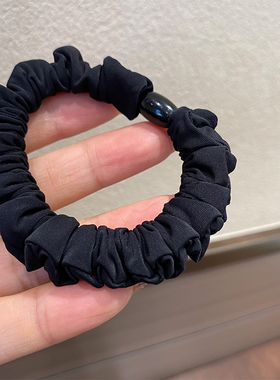 高弹力黑色头绳女无痕冰丝发圈不伤发面膜圈扎头发马尾发绳橡皮筋