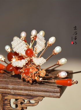 裳容手作发冠古风顶冠花冠