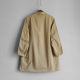 Yun regular lapel mid-length Korean style roll-sleeve windbreaker