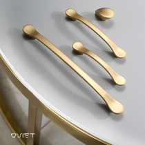Long Cabinet Door Handle Golden Light Lavish Modern Minimalist Whole Closet Cupboard Door Handle Drawer Wardrobe Handle Single Hole Drop Shaped