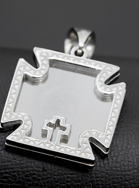 立体十字架镜子镂空几何钛钢