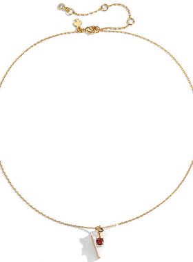 时尚樱桃宝石蛋糕项链