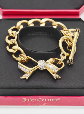 juicy欧美基础款镶钻金银色手链
