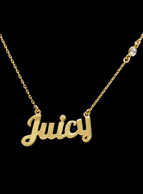 亮面字母可调节百搭INS潮项链