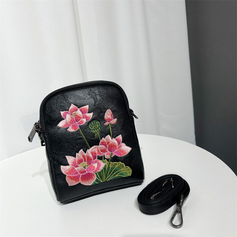 单肩包复古民族风休闲质感压花包包女中国风通勤百搭手机斜挎包,淘宝优惠券,粉丝福利购,淘宝优惠卷