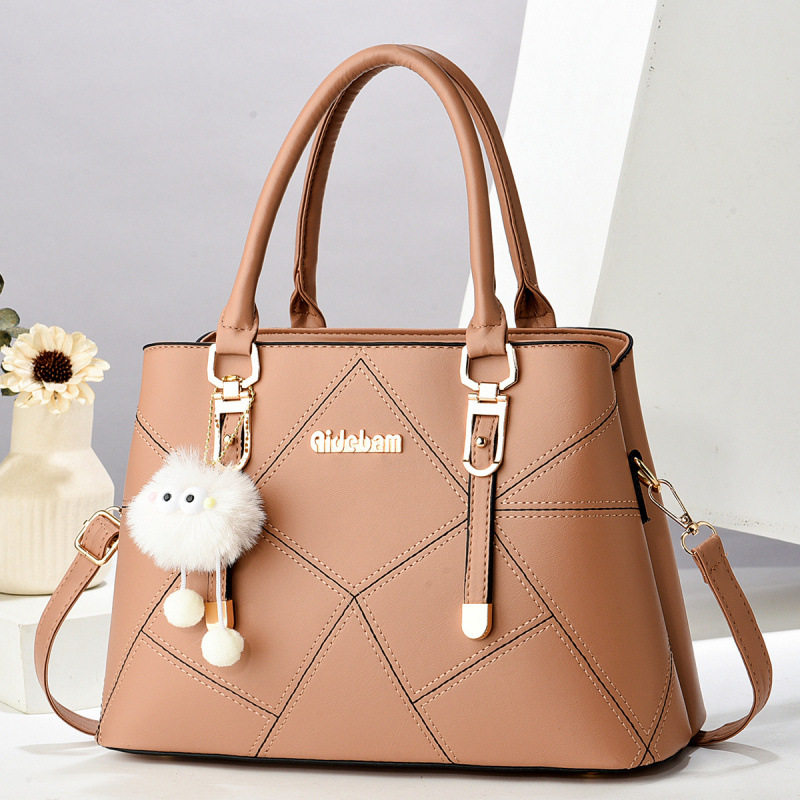 新款马卡龙菱格车缝线单肩包高颜值时尚单肩包跨境简约百搭斜挎包,淘宝优惠券,粉丝福利购,淘宝优惠卷