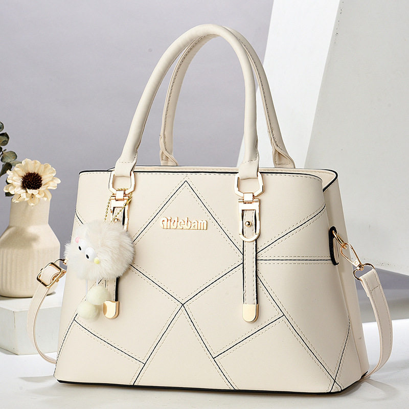 新款马卡龙菱格车缝线单肩包高颜值时尚单肩包跨境简约百搭斜挎包,淘宝优惠券,粉丝福利购,淘宝优惠卷