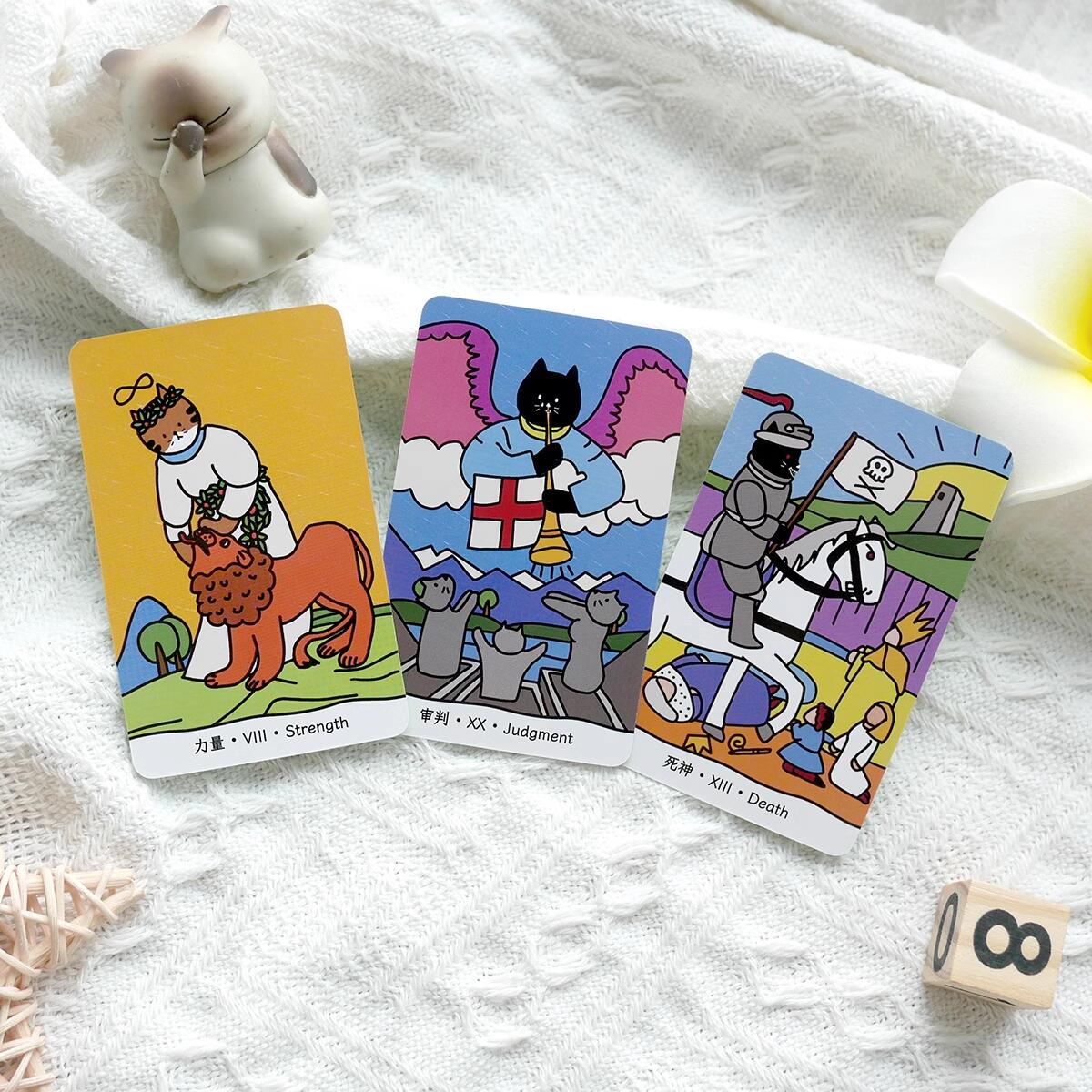 原创正版喵呜塔罗牌 Miaow tarot 猫咪儿童迷你版桌游卡牌 - 图1