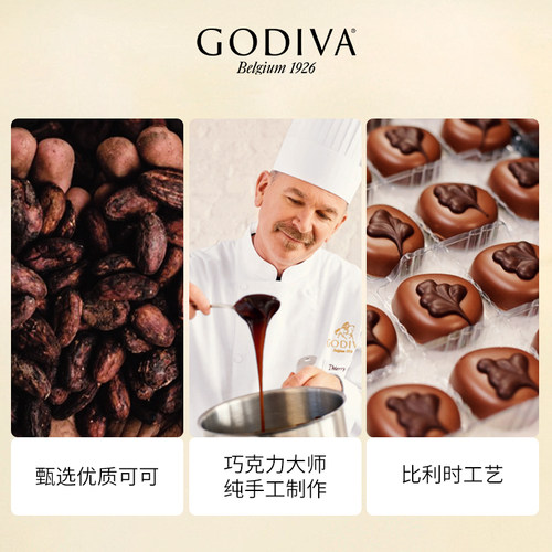 【母亲节礼物】Godiva歌帝梵双享松露形黑巧克力礼盒12颗高端礼盒-图2