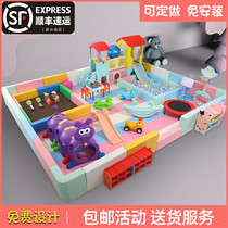 Childrens Software Fence Park Home Indoor Soft Bag Ball Pool Slide Playground Small Family Naughty Castle Equipment