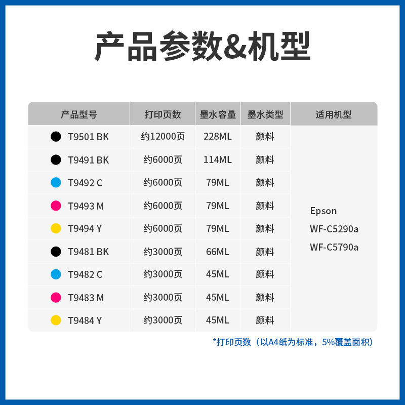 格之格适用爱普生5290墨盒 c5790a t9501 T9481 T9491大容量打印机墨带彩色连供颜料墨水 Epson t6716维护箱-图0