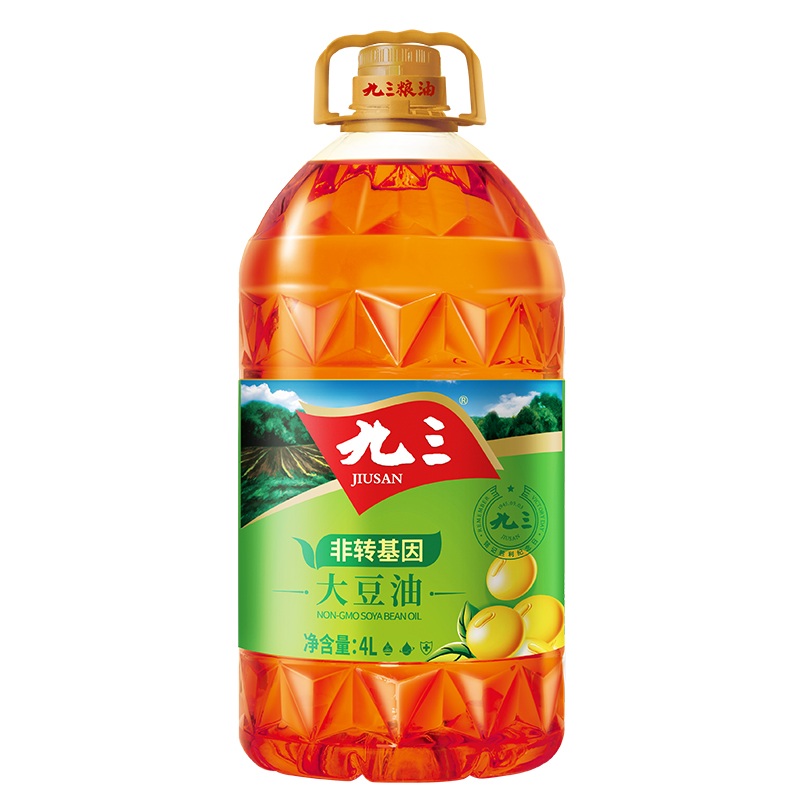 九三非转基因三级大豆油4L黑龙江特产93豆油家用食用油大桶装4升