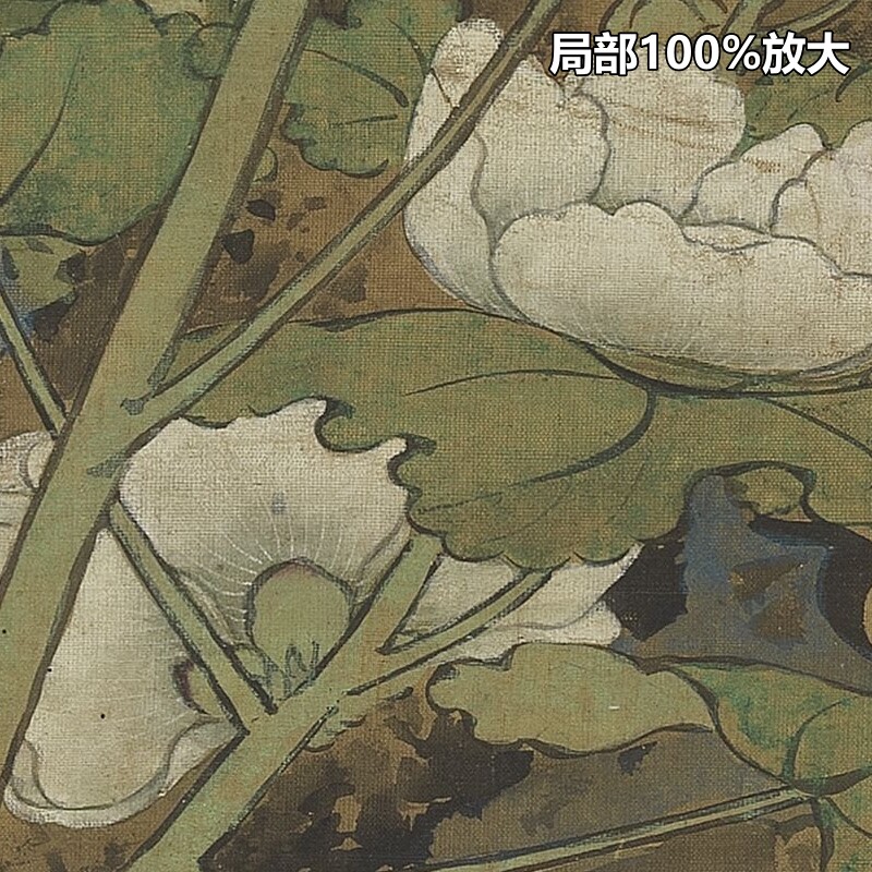 元朝佚名画天中华瑞图轴古代传统工笔端午花卉高清电子大图片素材