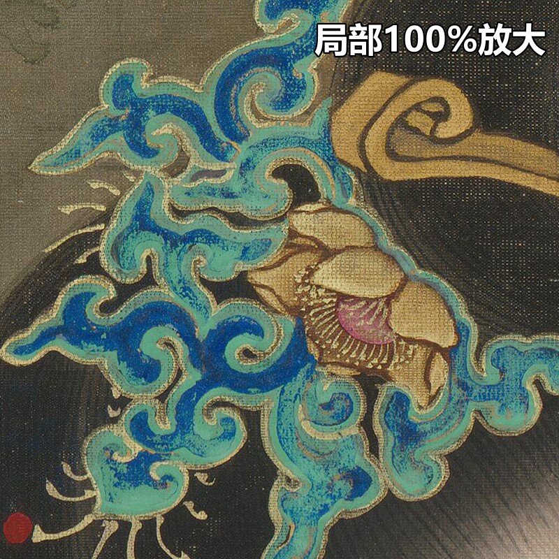 清朝宫廷画师雍正十二美人之立持如意图汉服装高清电子版图片素材