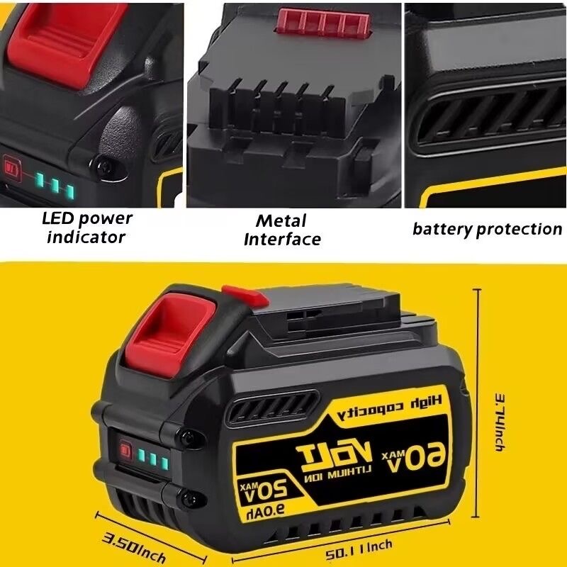 替换德伟Dewal DCB606 DCB609锂电池20V/60V手电钻电动工具锂电池 - 图2